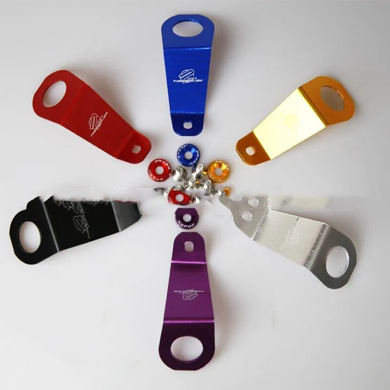 Aluminium radiator bracket for Civic EG cars in red, blue, gold, black, purple or silver