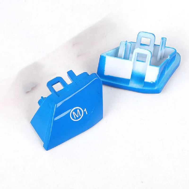 BMW steering wheel M1 and M2 mode replacement buttons in red and blue colours