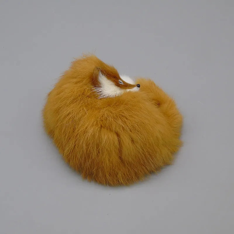Artificial white fox fur car dashboard decoration with textured appearance