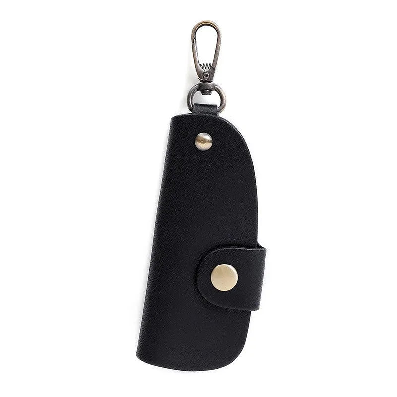 Genuine leather handmade car key case in black, brown, coffee and purplish red colours