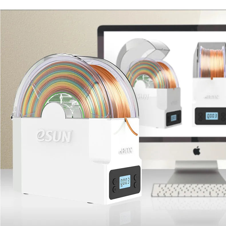 eBOX Lite 3D printing filament drying box with wire heating system and international plug options