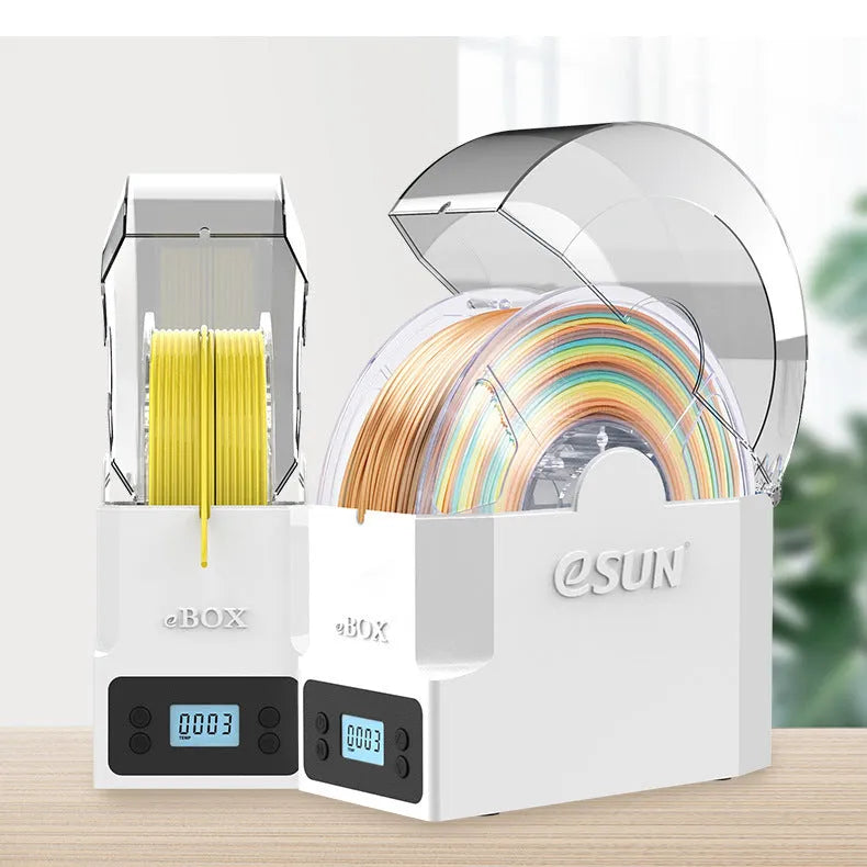 eBOX Lite 3D printing filament drying box with wire heating system and international plug options