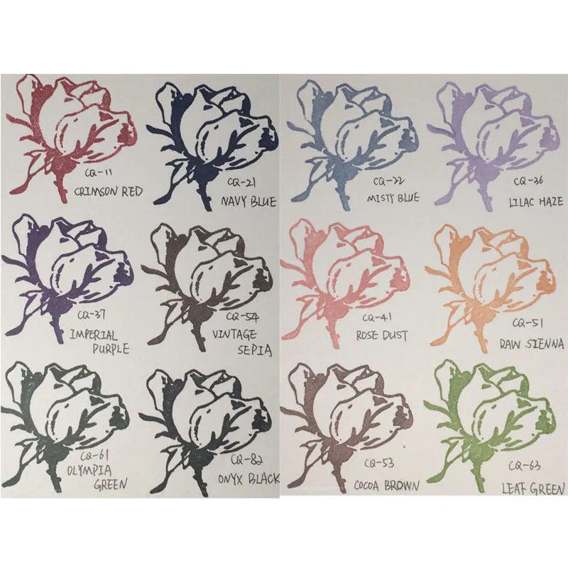 Rectangular oily ink stamp pad for DIY rubber stamps in five colour options.