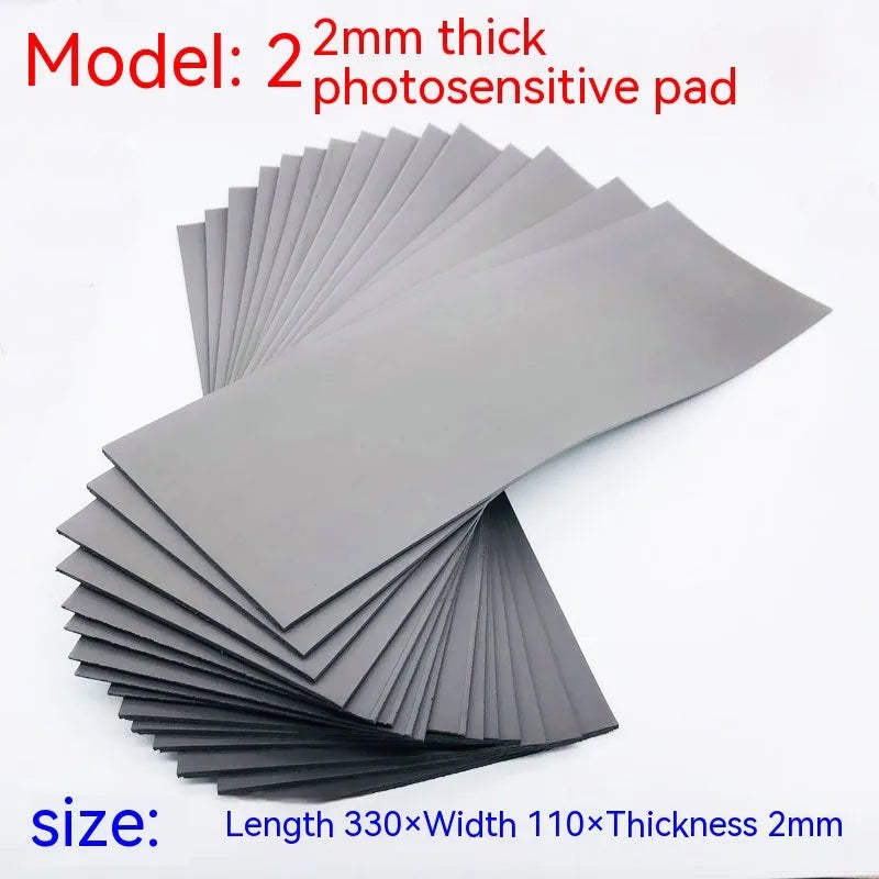 Black and grey plastic photosensitive seal mat for pottery calligraphy painting