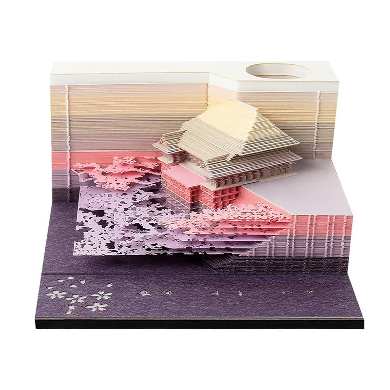 One Piece architecture sticky notes notepad with cartoon building designs on 80x45mm craft paper