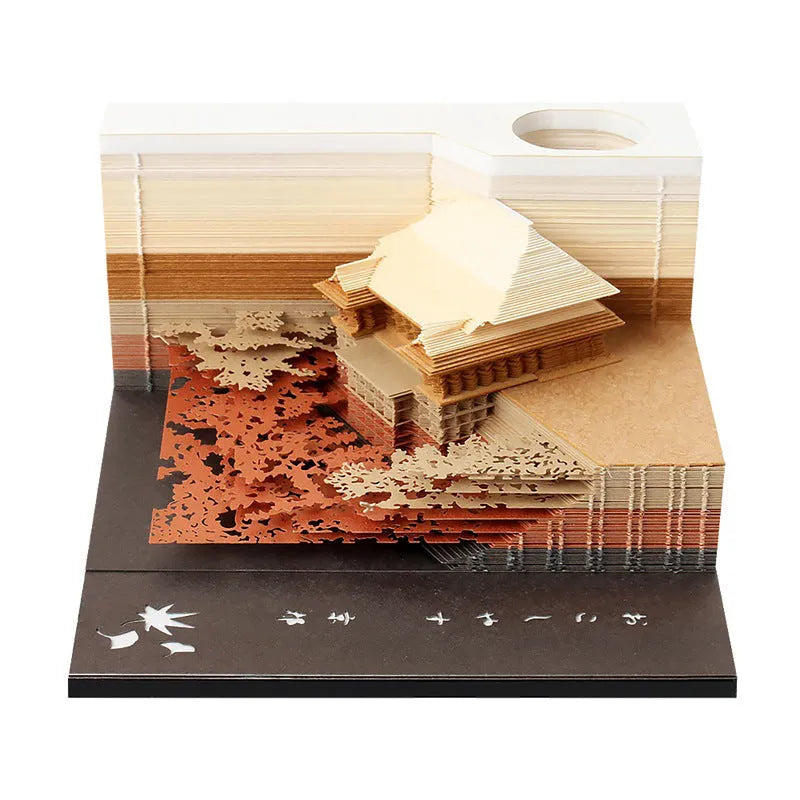 One Piece architecture sticky notes notepad with cartoon building designs on 80x45mm craft paper