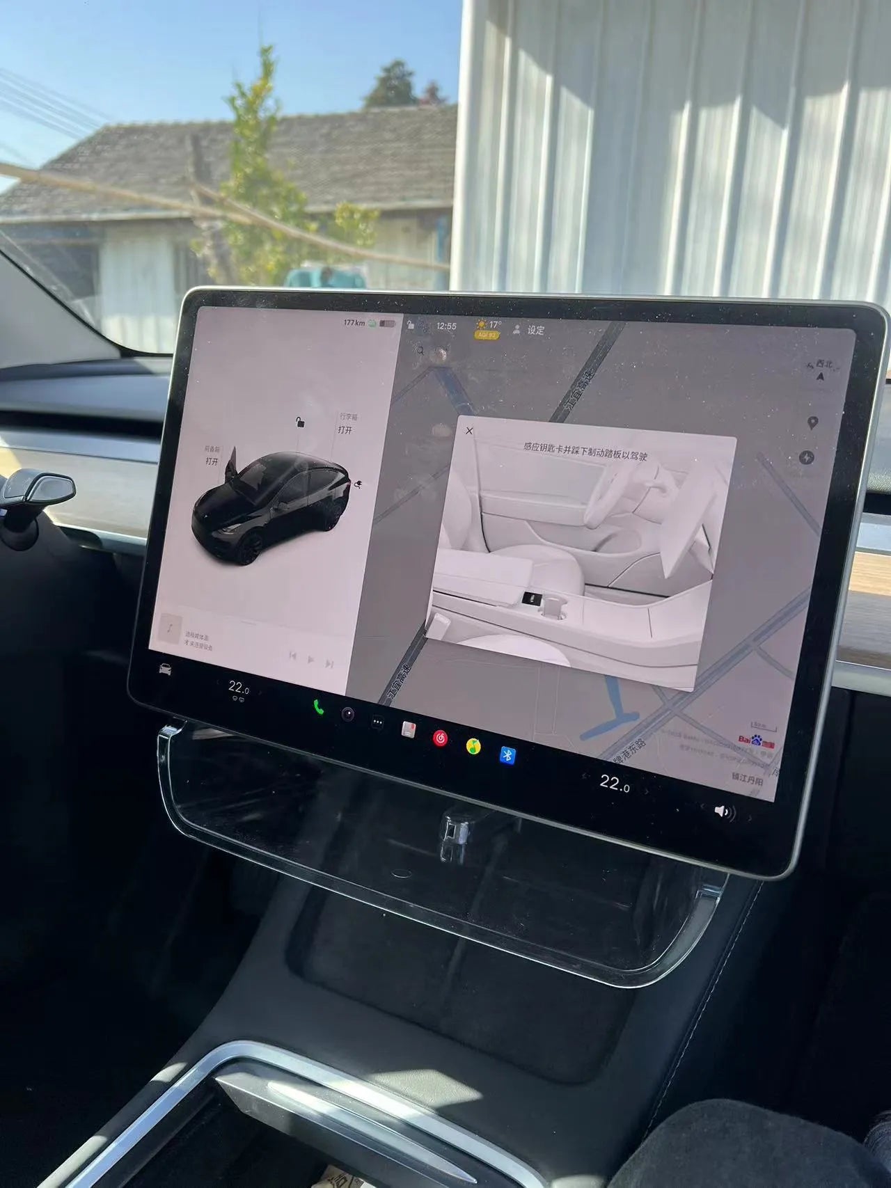 Black ABS plastic storage organiser for Tesla Model 3 and Y centre console with ETC card slot