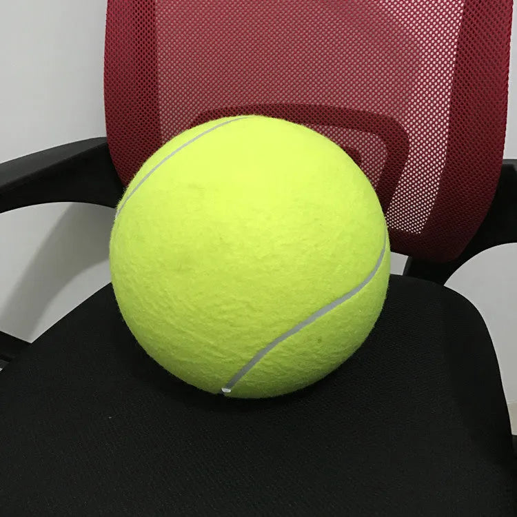 Dog giant tennis ball 9.5 inch durable rubber fetch toy with soft felt exterior for large breed dogs