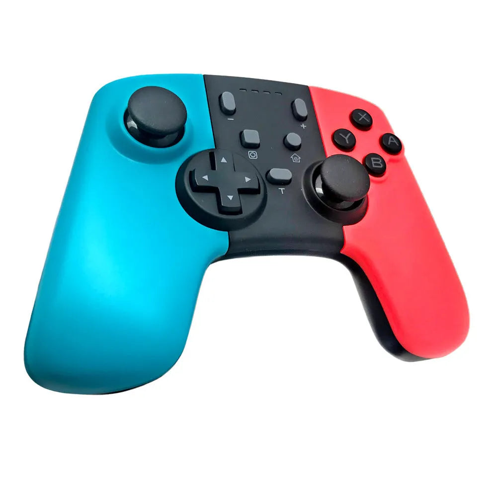 SWH wireless game controller for Nintendo Switch in various colours on a black background.