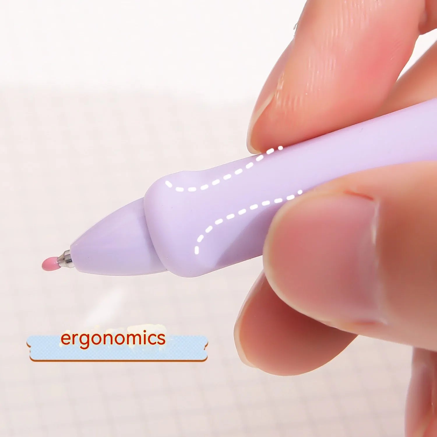 Plastic 0.5mm macaron colour press gel pen in smoked brown for student stationery