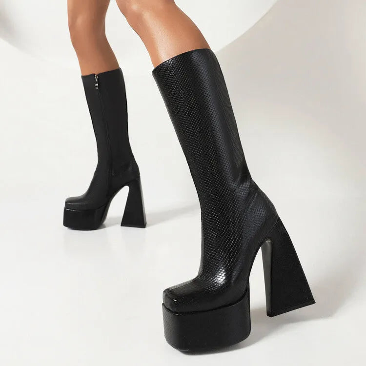 Women's ankle-high casual boots in black, red, blue, and white colours with artificial PU leather upper