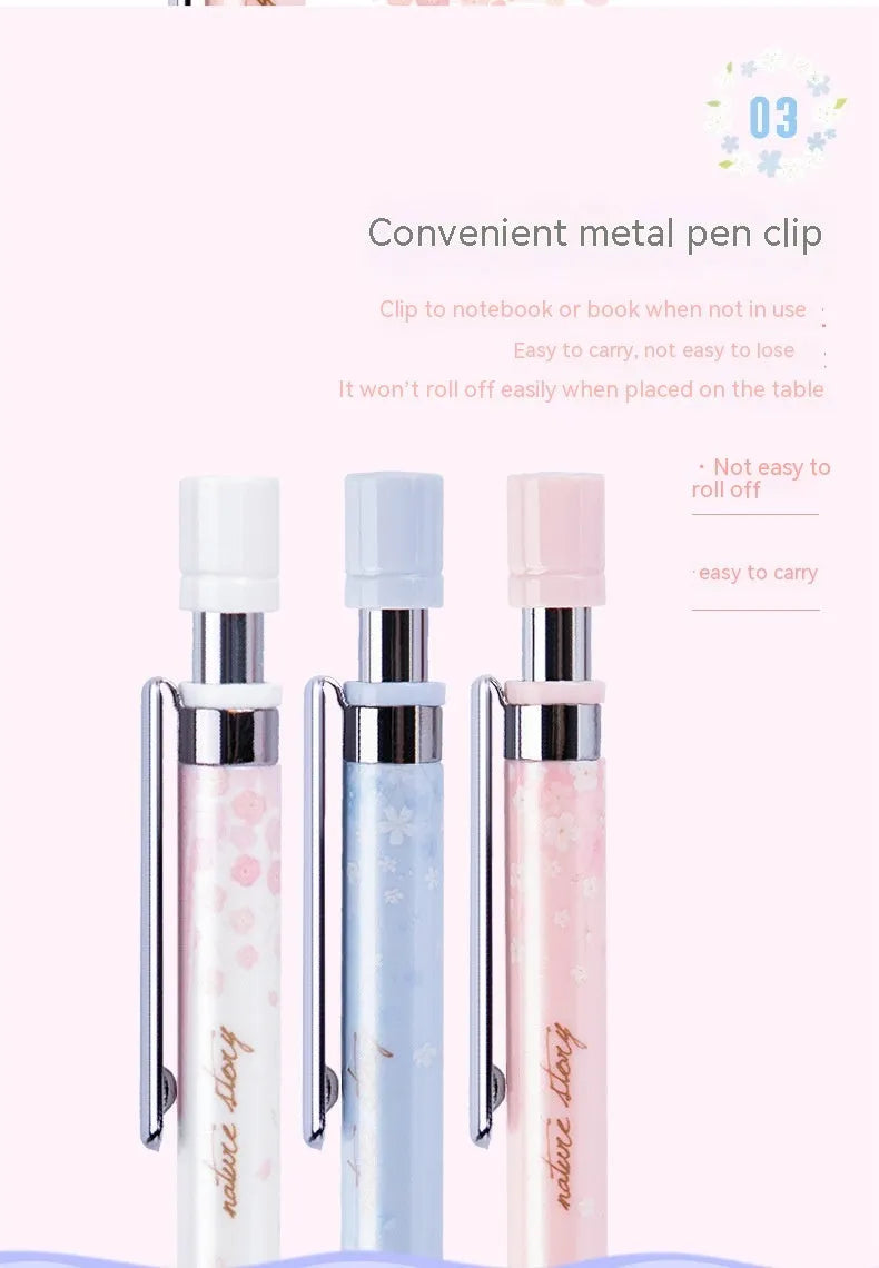 0.5mm automatic pencil set with three mechanical pencils and HB refill boxes