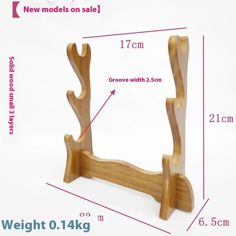 Chinese style wooden multi-layer display bracket shelf with ornament display
