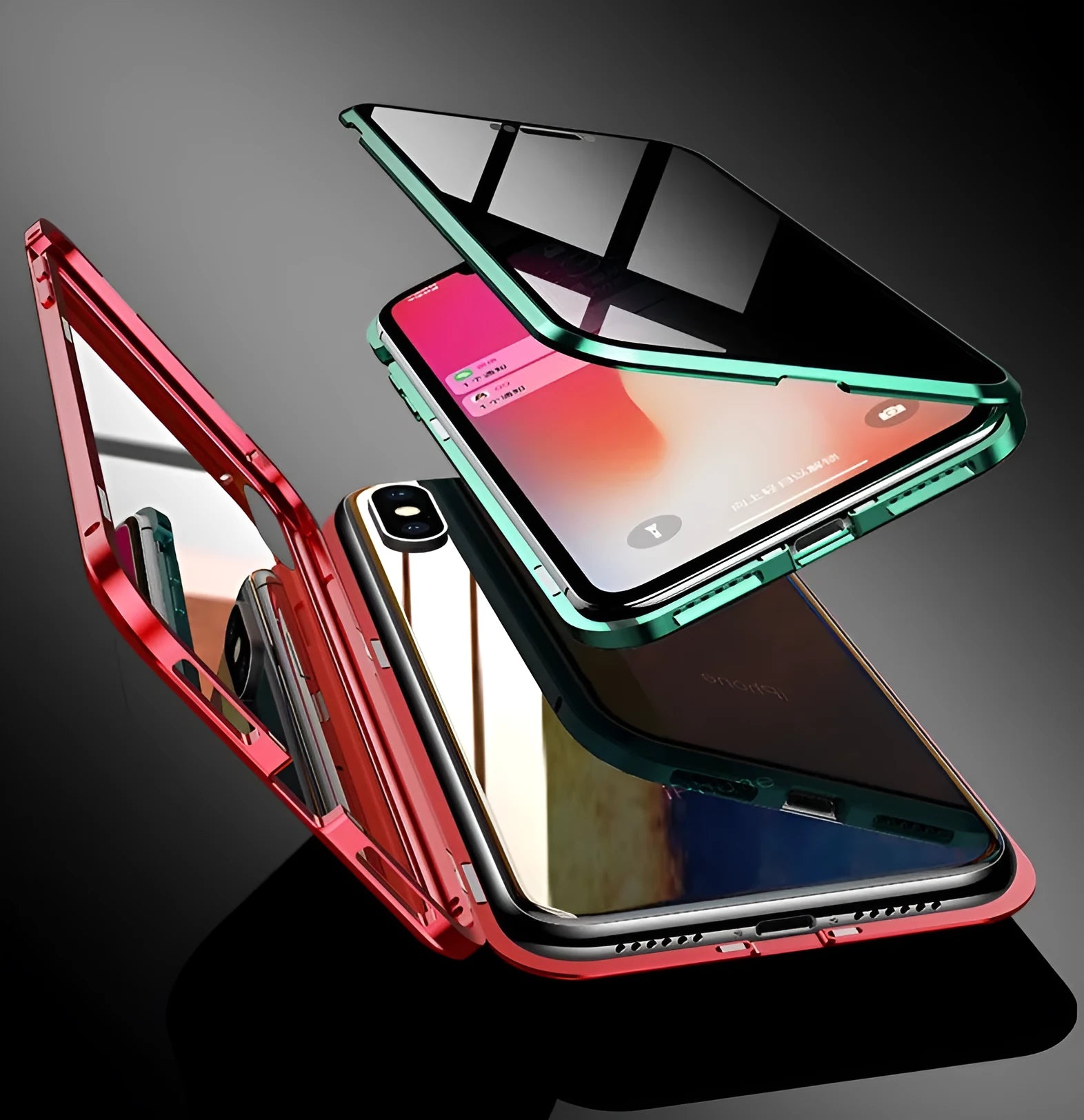 Samsung magnetic phone case with anti-peeping privacy screen in clamshell design