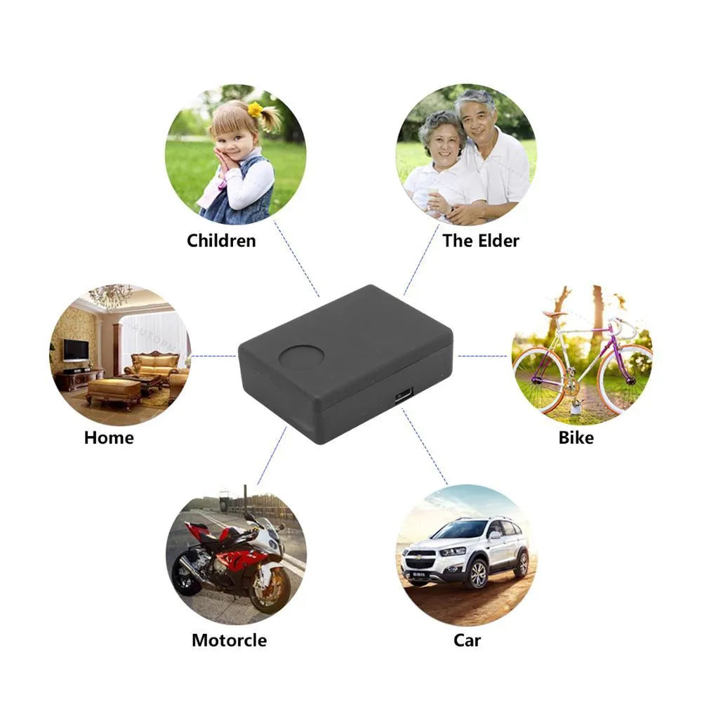 Black N9 mini X009 GPS car alarm tracker unit with SIM card slot