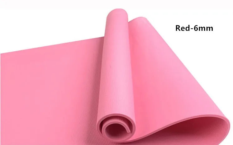 EVA fitness yoga mat in red blue green purple black yellow with anti-skid texture and 4mm 6mm thickness options