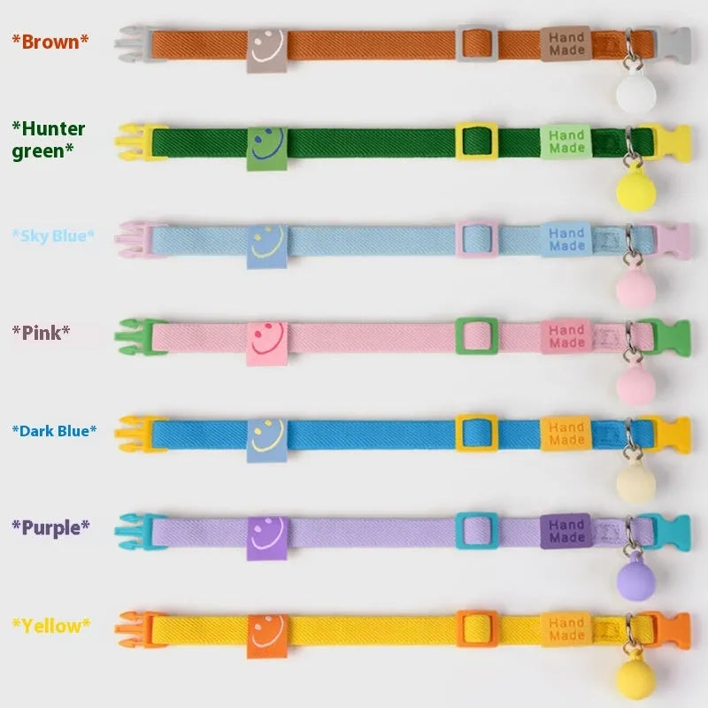 Small dog polyester elastic pet collar in multiple colours with 22-32 cm adjustable length
