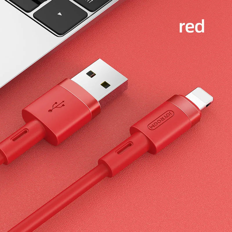 1.2 metre Type-C USB cable in five colour options showing straight connector design