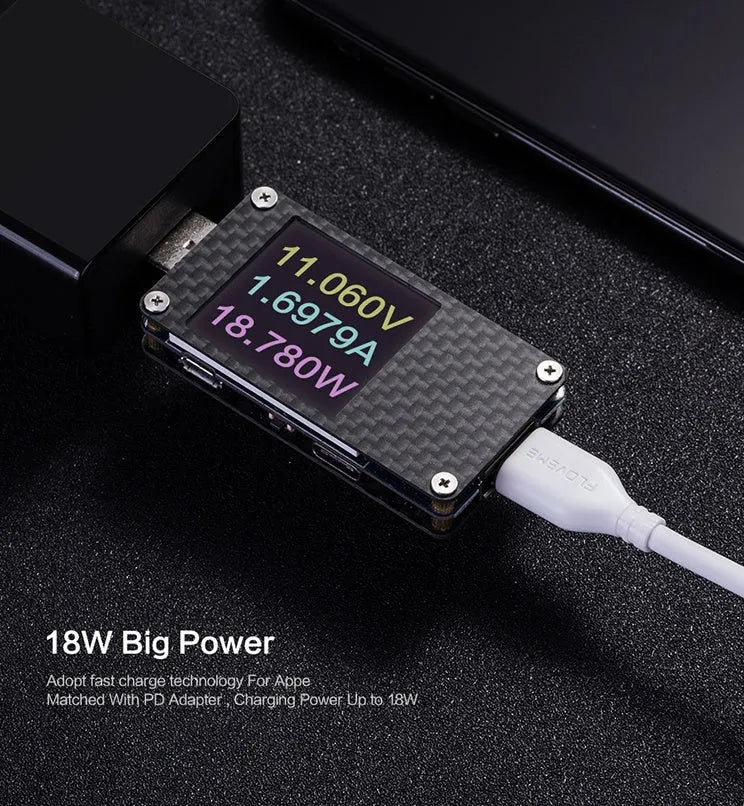 White braided USB-C to Lightning charging cable for Apple iPhone and iPad.