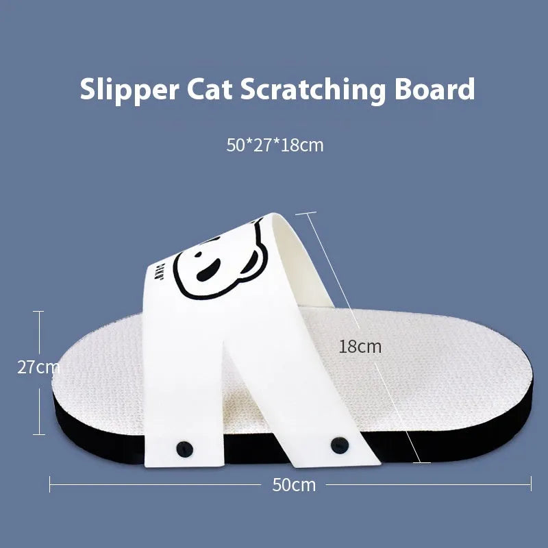 White slipper style corrugated paper cat scratch board pet toy