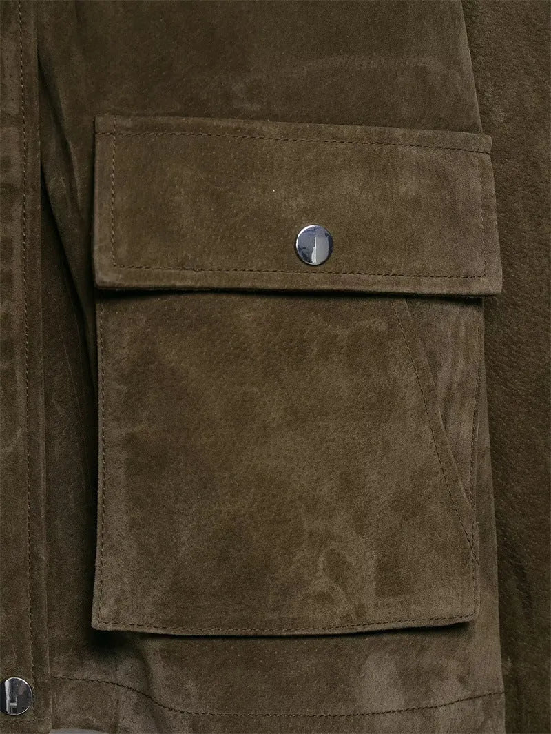 Women's medium thickness PU jacket in Japanese Korean casual style