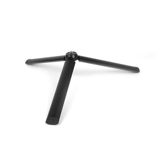 Black aluminium alloy mobile phone tripod compatible with iPhone photography and video stabilisation