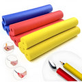 Pack of black rubber auxiliary grip hoses for utensil and pen handles, showing inner diameter sizes.