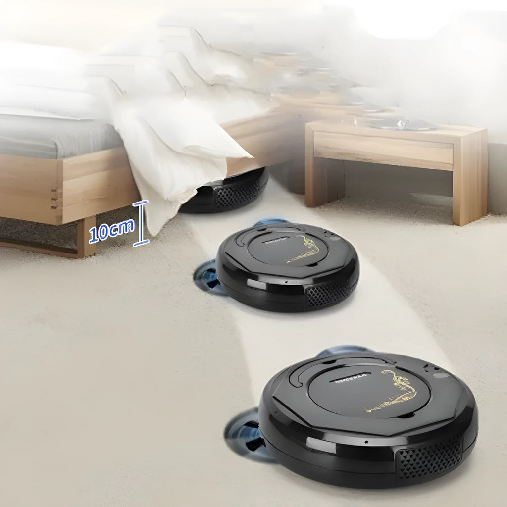 Lazy Smart automatic floor sweeping robot vacuum cleaner in blue, black, or white colour