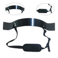 Black aluminium alloy biceps training board with reinforced nylon straps and high-density sponge pads on both sides