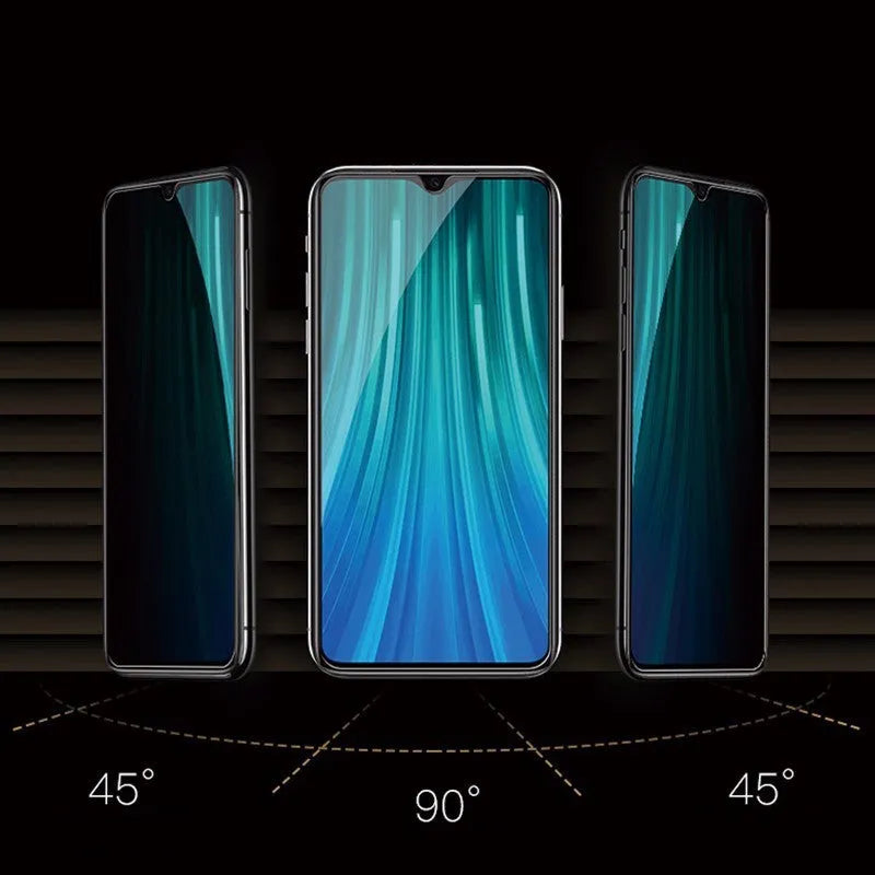 Privacy screen protector film for Poco and Redmi phones with anti-spy feature and application kit.