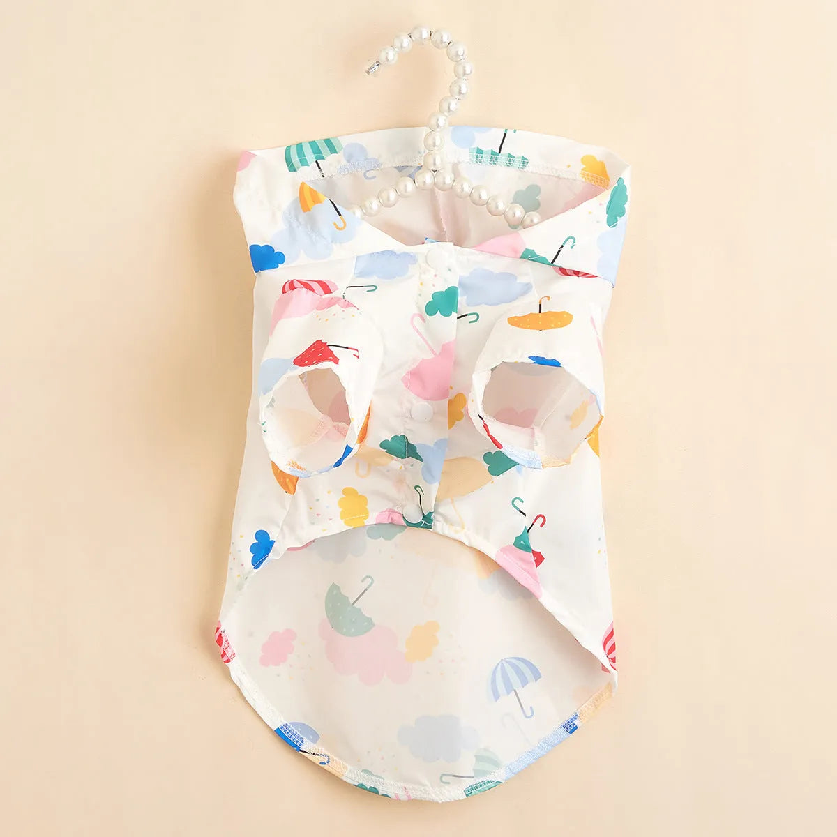 Cartoon umbrella pattern dog raincoat in polyester available sizes XS to XL