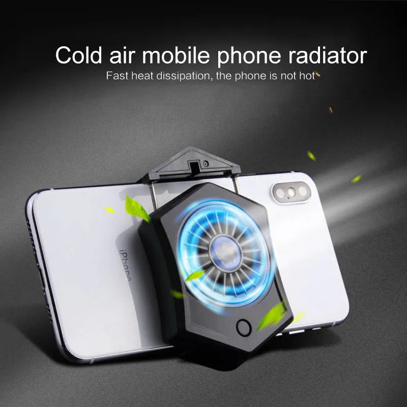 Black and white USB mobile phone radiator for gaming console and smartphone cooling