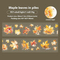 Roll of Deciduous Poetry Series decorative stickers showing leaf patterns in gentle ginkgo, maple, and blue fallen leaves colours.