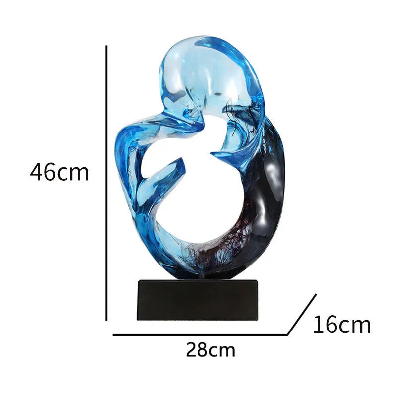 Transparent resin craft ornament in modern minimalist design showing glass-like clarity
