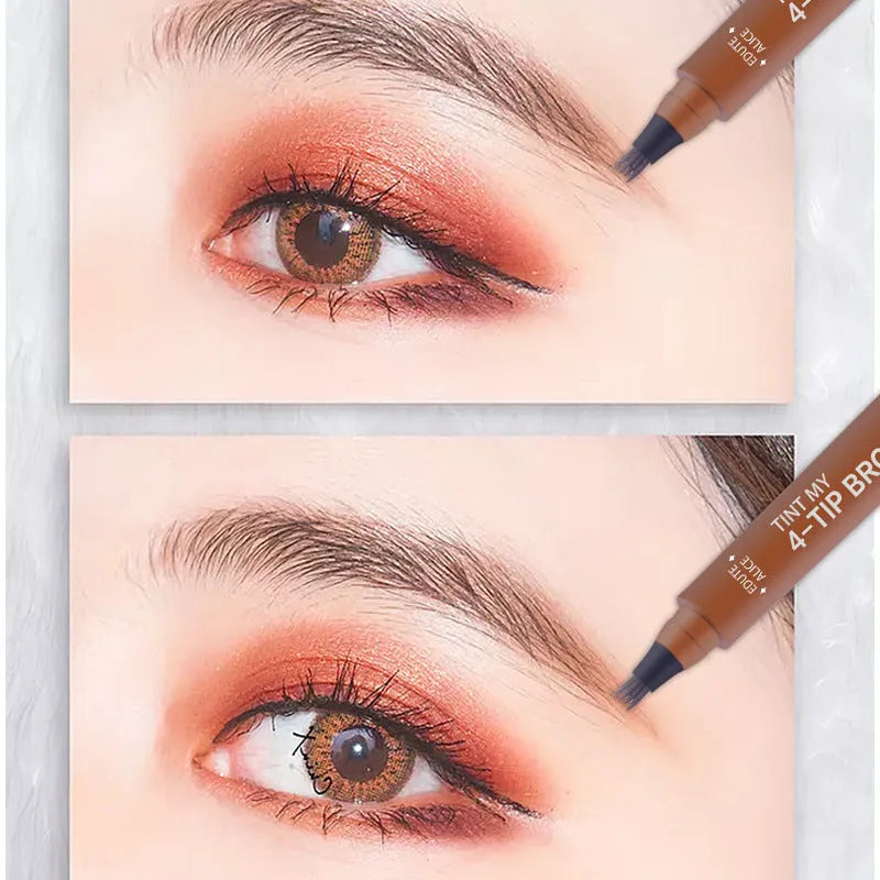 Four wild liquid eyebrow pencil in multi-colour options waterproof sweat proof for natural eyebrows