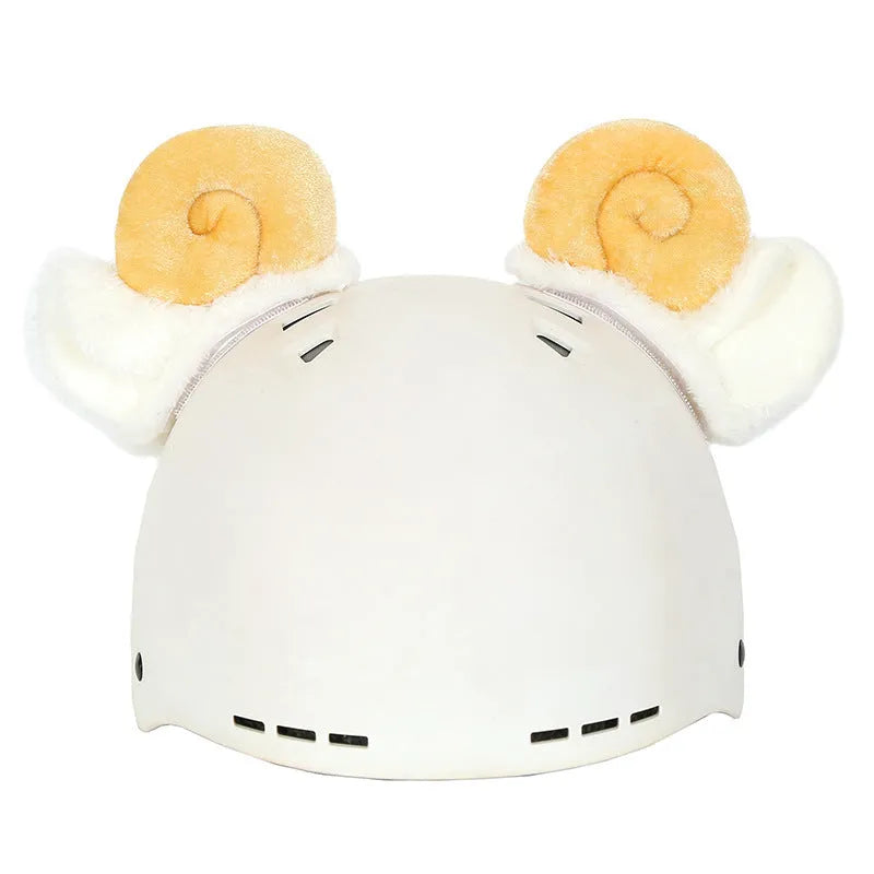 Cartoon plush fabric helmet cover set in size M decorative accessory