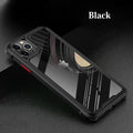 Transparent silicone iPhone 11 case showing PU+TPU construction and business style design