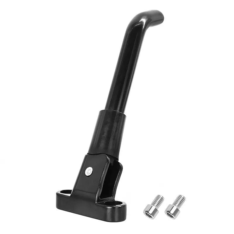 Aluminium alloy electric scooter foot brace accessory in black, white and grey colours with screws