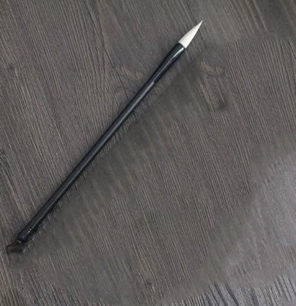 Traditional student calligraphy brush with steel barrel, 23cm, available in multiple nib materials and sizes