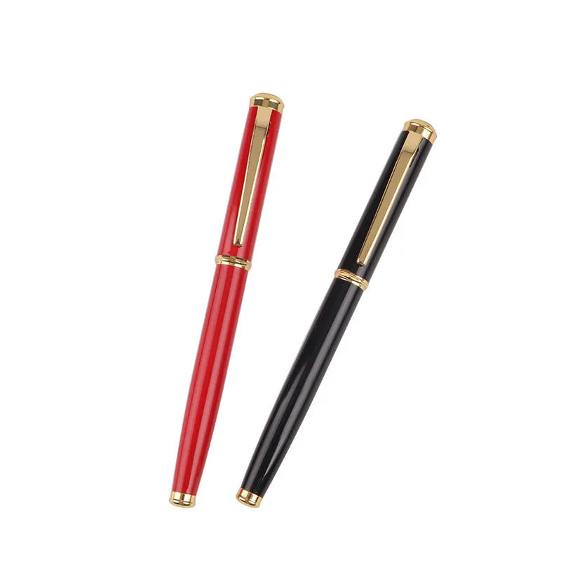 Red and black metal ink pen with 0.5mm nib for office and corporate use