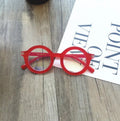 Retro round plastic frame glasses with anti-blue light lenses in six colour options