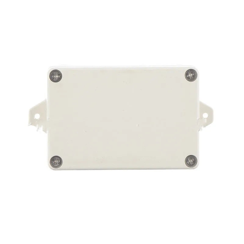 White ABS plastic waterproof instrument box for electronic components with dimensions 100mm by 68mm by 40mm.