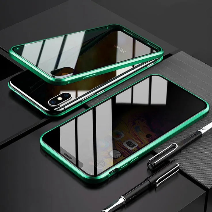 Samsung magnetic phone case with anti-peeping privacy screen in clamshell design