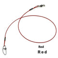 54cm steel wire fishing accessories with double buckle pin in green, black or red colours