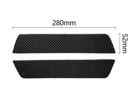Carbon fiber threshold strip in solid colour finish for car door sill protection