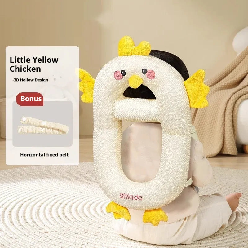 Baby anti-collision pillow with cartoon animal designs for toddling fall protection in kneecap and sock styles