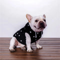 Black cotton printed pet sweater for dogs and cats, casual style