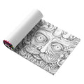 Acid tour coloured Creative Painting Book showing its 200mm length and paper pages.