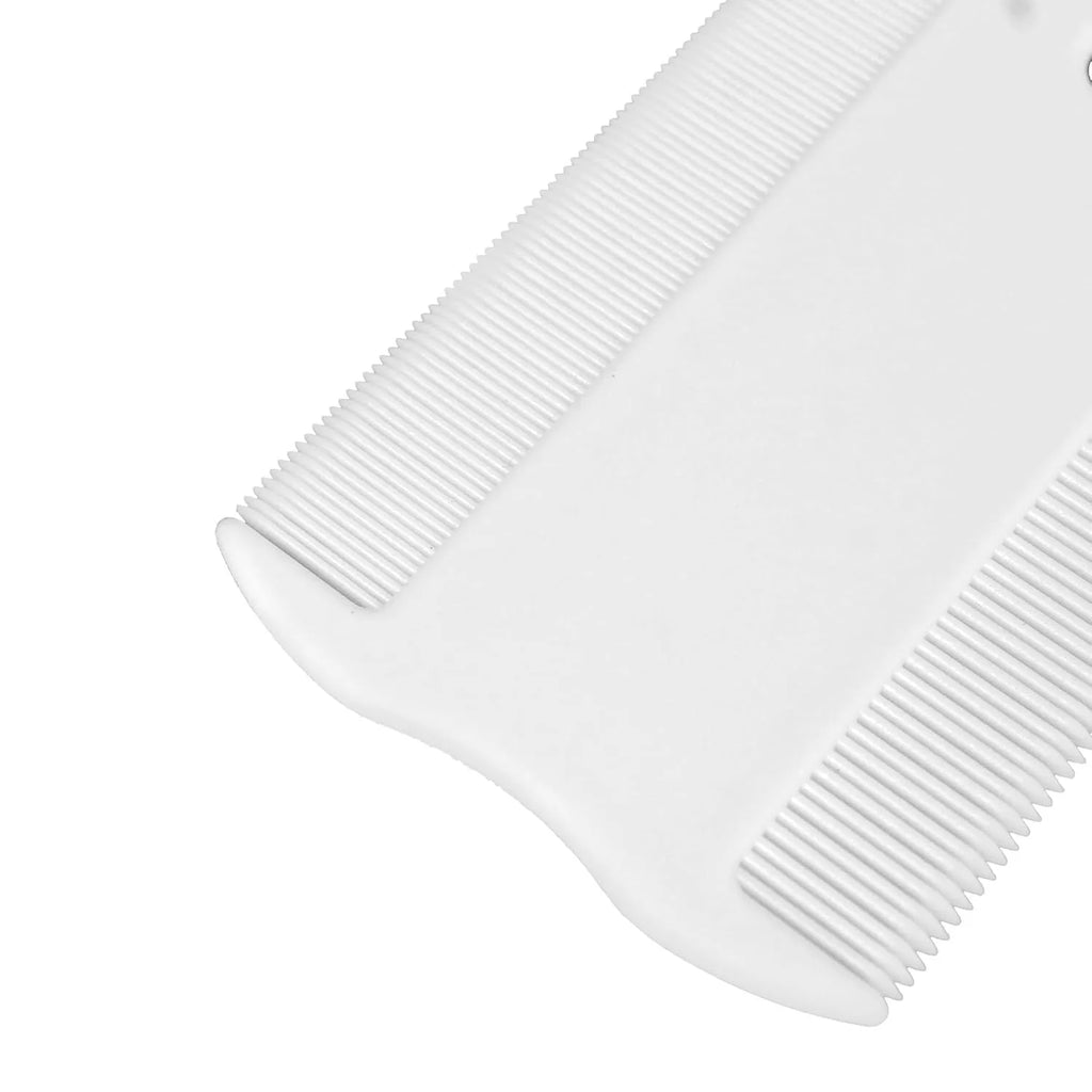 Double-sided plastic flea comb for pets with dense teeth for flea removal and face grooming