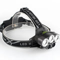 Fixed focus outdoor head torch with long-range LED beam for camping